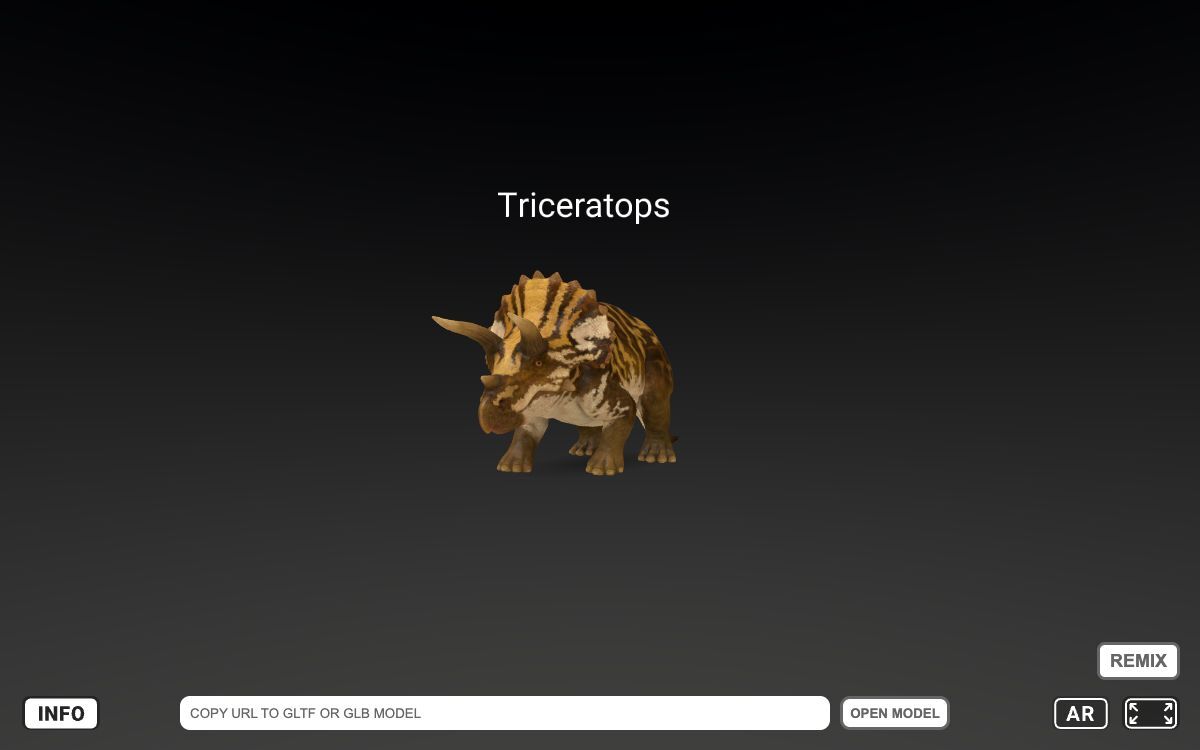 Screenshot of A-Frame Model Viewer