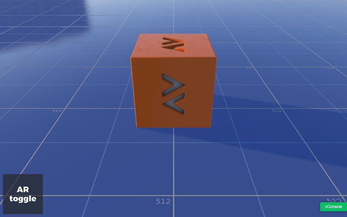 Screenshot of WebXR AR Starter Kit